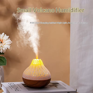 Mini Humidifier Portable 300ml Volcano Humidifier with 7 <strong>Color</strong> Night Light Ultrasonic Aroma Diffuser Machine for Car Home - Product Image 2