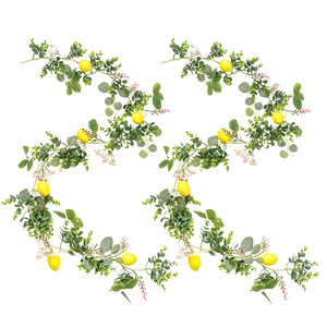 Ghirlanda Artificiale di Eucalipto Limone Primaverile da 200 cm, Finta Vite Fruttifera per Ingrosso, Eventi, Decorazioni per la Casa, Tavoli e Scale - Product Image 5