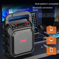 Enceinte portable d'extérieur Great Wall 5.0 en plastique, son puissant 10W pour danse, avec microphone sans fil pour karaoké
