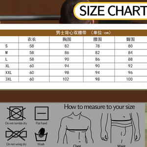 Sauna Suit Waist Trainer pour Hommes Sweat Workout Vest Avec Double <span class=keywords><strong>Ceinture</strong></span> Tondeuse Réglable - Product Image 6