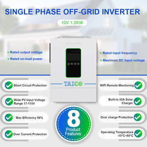 Garansi 10 Tahun TAICO <span class=keywords><strong>220V</strong></span> 1.<span class=keywords><strong>2KW</strong></span> 3.6KW <span class=keywords><strong>24V</strong></span> 12V ke <span class=keywords><strong>220V</strong></span> Set <span class=keywords><strong>Inverter</strong></span> Off-grid Aktivasi Lithium <span class=keywords><strong>Inverter</strong></span> Gelombang Sinus Murni - Product Image 3