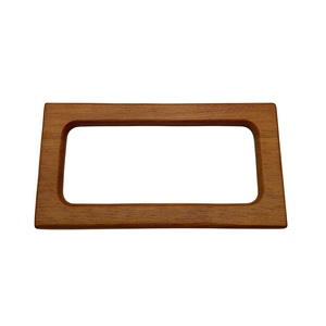 Hình chữ nhật bằng gỗ xử lý túi xách, phụ kiện cho phụ nữ của túi xách, DIY Túi các bộ phận cho Handmade Túi xách - Product Image 2