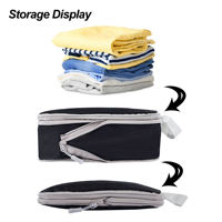 Juego de 4 Cubos de Compresión Expandibles para Empacar, Bolsas Organizadoras de Equipaje de Viaje de Poliéster, Accesorios de Viaje