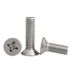 #2-56 #4-40 #<span class=keywords><strong>6-32</strong></span> #8-32 #10-24 #10-22 bulloni a testa piatta in acciaio inossidabile sss304 316 viti per macchine svasate - Product Image 3