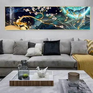 Kristal Porselein Decoratieve Schilderijen Luxe Abstracte Muurkunst Schilderij Moderne Muurschildering Woonkamer Decoratie