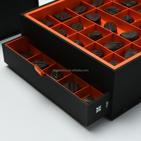 Boîtes cadeaux en carton pour aliments, bonbons, chocolats, avec inserts, logo personnalisé de luxe, 2 couches, fermeture magnétique coulissante