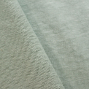 Lino europeo 55% Lino 45% Algodón Jersey único Tejido ligero de punto para vestido de chaleco de verano - Product Image 3