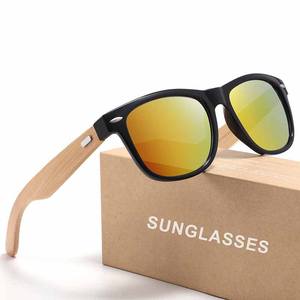Lunettes de soleil unisexes en bambou à effet bois, protection UV400, légères, verres AC, pare-soleil classe 2, origine Wenzhou, numéro de pièce 313 - Product Image 2