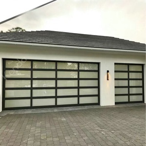 <span class=keywords><strong>Porte</strong></span> de <span class=keywords><strong>garage</strong></span> à vue complète pour <span class=keywords><strong>2</strong></span> <span class=keywords><strong>voitures</strong></span> avec ouverture à distance en métal encadré de plexiglas Portes d'entrée de voiture pliantes de la maison <span class=keywords><strong>Garage</strong></span> - Product Image 4