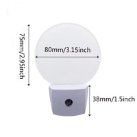 Lampe de nuit LED 3D personnalisée avec base carrée en acrylique, prise murale, lumière de nuit à capteur pour cuisine intérieure