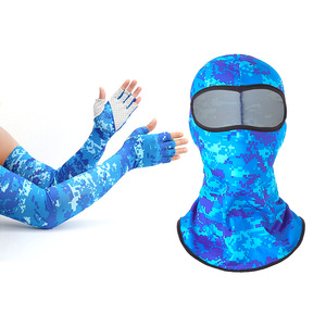Cycling Arm Sleeves And Face Mask Combo Ice Silk UV Protection Breathable Unisex Outdoor Gear - Product Image 3