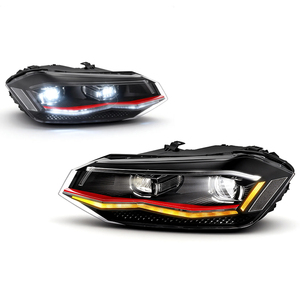 Phares avant LED pour VW Polo 2019-2024, ensemble de projecteurs, nouvelles lampes de voiture, 6000k couleur, double lentille, animation de démarrage - Product Image 1