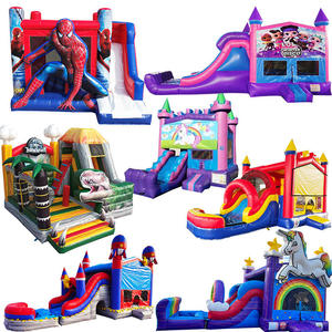 Achetez un château gonflable rose arc-en-ciel Moonwalk pour fêtes, une structure de saut commerciale avec souffleur pour la <span class=keywords><strong>location</strong></span> de fêtes d'enfants - Product Image 4