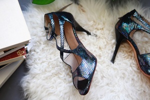 EVK314 Sepatu Dansa Wanita Kulit Berkilau Hak Tipis <span class=keywords><strong>Tango</strong></span> Latin Sol Lembut Salsa Fashion Nyaman - Product Image 6