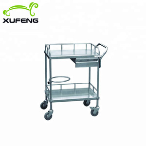 Xufeng Medical Stainless Steel Treatment <b>Cart</b> XF677a L700W450H800mm With Silent Wheels Hospital Nursing Work Trolley - Product Image 1