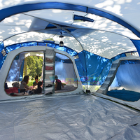 10 16 personnes poids léger famille Camping tente étanche 4 saisons Tente De Camping 2 chambres 1 salon tentes Camping en plein air