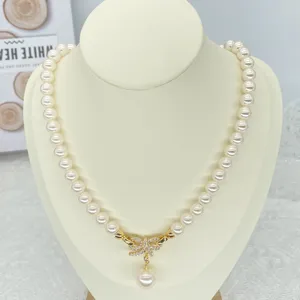 Neue Mode Perlenketten für Frauen Süßwasser Perlen Choker Halskette Eleganter Schmuck verstellbar für Frauen Mädchen Hochzeits feier