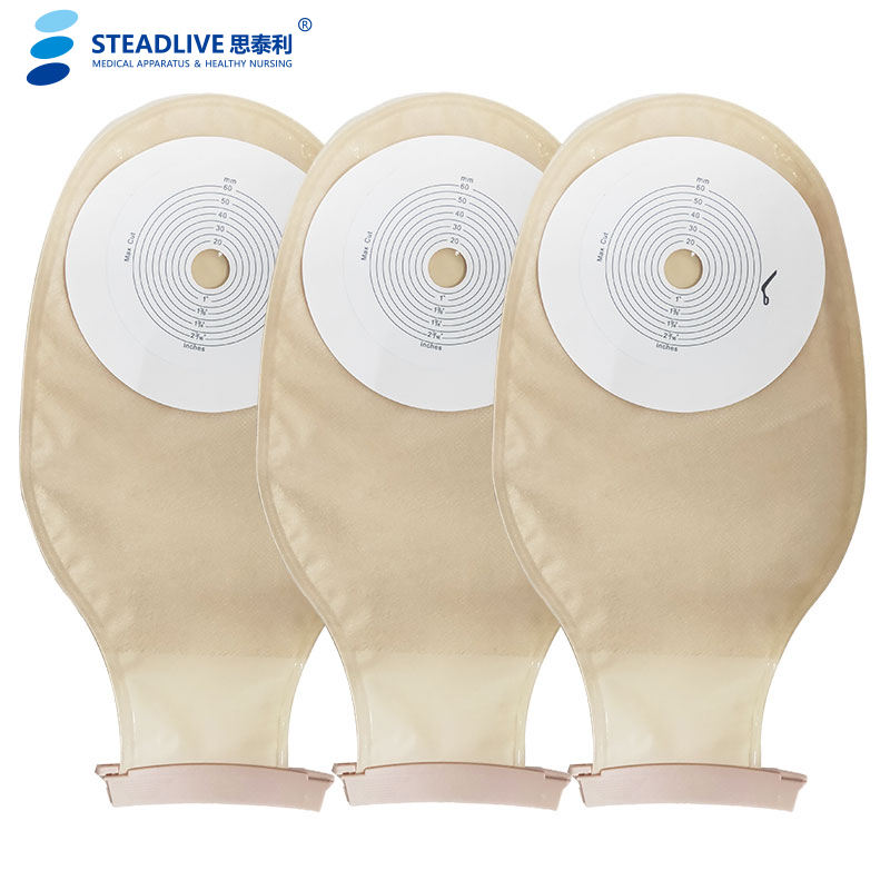 15 PCS Sacchetti Per Colostomia Sacchetti Per Stomia Convessi Sacchetti Per Stomia Per Stoma Irregolare Con Pelle Rugosa, Taglio 15-45mm (10 X Sacchetti 5 X Barriere Convesse - Foto 2