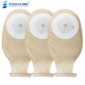 Sac de stomie colostomie portable Steadlive avec trou de drainage maximal de 60 mm, flange hydrocolloïde complète, filtre à gaz au charbon actif - Product Image 1