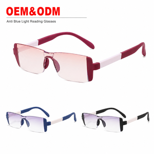 Lunettes de lecture bifocales anti-lumière bleue haute définition, monture en caoutchouc écaille de tortue, verres progressifs pour hommes et femmes âgés - Product Image 1