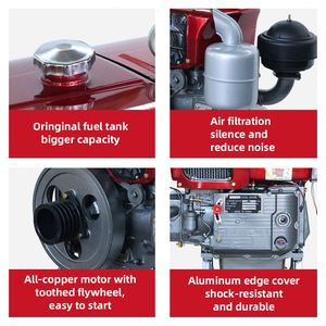 Vente directe usine – Moteur diesel monocylindre 4 temps refroidi par eau 1115 de 24 CV avec démarrage au pied et roulement pour machines - Product Image 2