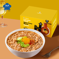 Pack familial de nouilles véganes au curry épicé, repas instantané à base de plantes, riche en protéines, faible en glucides, en sachet