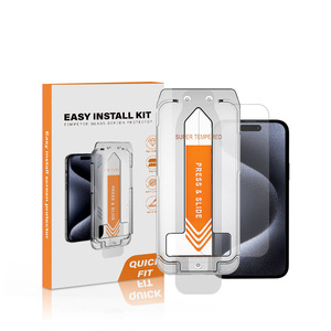 ฟิล์มกระจกนิรภัย 9H 2.5D ป้องกันการแตก สำหรับ iPhone 12 13 14 15 16 17 Pro Max ติดตั้งง่ายพร้อมกรอบ - Product Image 6