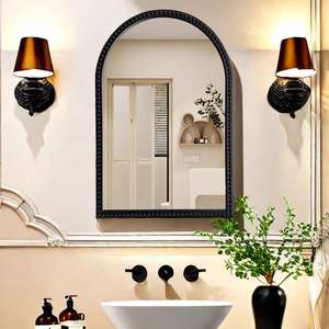 <span class=keywords><strong>Miroir</strong></span> mural de salle de bain à LED intelligent de style rétro français américain ovale moderne avec <span class=keywords><strong>miroir</strong></span> de maquillage suspendu éclairé au design arqué - Product Image 3