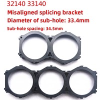 Soporte de ensamblaje de batería de litio C33 32140 33140 con aislamiento ABS y empalme desalineado, fabricado en China.