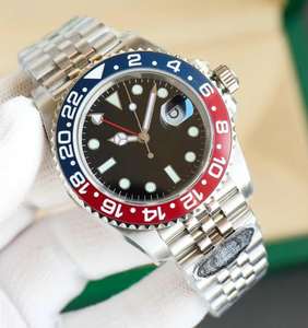 Montre-Bracelet Classique de la Manufacture Clean, Conception avec Lunette GMT, Bracelet en Acier Inoxydable, Date, Montre Mécanique à Remontage Automatique - Product Image 4