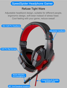 <span class=keywords><strong>Casque</strong></span> de jeu filaire LED HD 3,5 mm pour gamer, <span class=keywords><strong>casque</strong></span> <span class=keywords><strong>PC</strong></span> avec micro USB OS 830MV, <span class=keywords><strong>casque</strong></span> de jeu avec microphone pour PS4 PS5 - Product Image 2