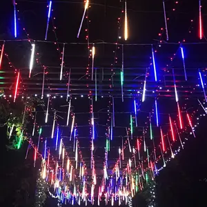 Festival RGB Wedding Icicle Fall String Outdoor Street Led Meteor Shower style Holiday Decoration Light