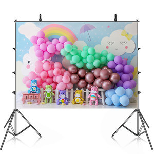 Bébé 1er <span class=keywords><strong>anniversaire</strong></span> fête décors pour fille gâteau Smash photographie photographique princesse arrière-plans pour Photos Studio accessoires - Product Image 5