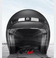 2025 rétro casque moto mode demi-visage casque respirant et ventilé casque d'équitation électrique Cascos Para Moto
