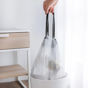 Disposable Thickened Garbage Vest-style Garbage Can <b>Storage</b> Bags Household Kitchen Cleaning Plastic Bag 15 Rolls Trash Bags - Product Image 3