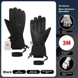 Gants de <span class=keywords><strong>ski</strong></span> pour hommes et femmes, blancs, en polyester, imperméables et chauds pour les sports d'hiver, la conduite, design cinq doigts, en stock - Product Image 6