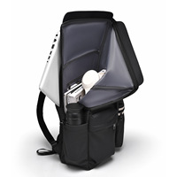 Sac à dos de voyage professionnel de style nouveau, imperméable, pour ordinateur portable 15 pouces, avec harnais à coussin d'air, grande capacité, unisexe, en polyester