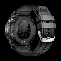Montre connectée d'extérieur 1,43 pouces AMOLED avec lampe torche, boussole, appels Bluetooth, suivi santé et sport, bracelet en silicone magnétique, rappel d'appels, étanche IP68