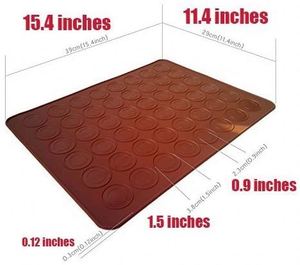 48 Hole Macarons <b>Silicone</b> Mat <b>Baking</b> Mold, <b>Silicone</b> Macaron Kit Pastry <b>Baking</b> Mat and Decorating Piping Pot with 4pcs Nozzles - Product Image 4