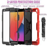 Étui de protection en silicone avec bandoulière et emplacement pour stylo, matériau PC robuste, plusieurs tailles