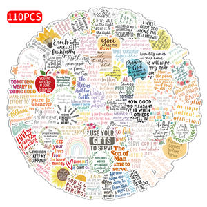 111 unids/bolsa de vinilo personalizado <span class=keywords><strong>Biblia</strong></span> Escritura <span class=keywords><strong>serie</strong></span> pegatina regalo etiqueta impermeable protección del medio ambiente embalaje premio - Product Image 5