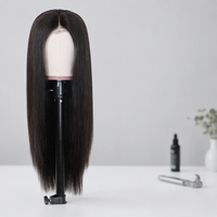 Perruque brésilienne HD transparente marron chocolat en gros, 13x4 sans colle, densité 210%, cheveux humains vierges alignés sur les cuticules, longue longueur