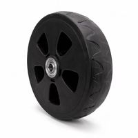 Roue en caoutchouc massif de 7, 8, 10 pouces à moyeu déporté, haute capacité de charge, non-marquante, pour chariot médical – Vente directe usine