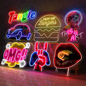 Enseigne au néon UV personnalisée LC Lettres à LED Enseigne au néon Logo personnalisé Enseignes au néon Décorations murales pour le salon Magasin de fumée Magasin d'alimentation - Product Image 3