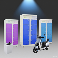 Armoire de remplacement de batteries à 10 emplacements avec contrôle par application convivial pour les livreurs de vélos électriques en Afrique