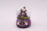 Taille personnalisée 65mm Halloween squelette Figure résine artisanat Statue Dracula Vampire boules à neige ornements décoratifs pour la maison pour enfant jouet