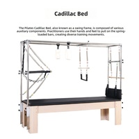 Ensemble d'équipements de Pilates Reformer en bois : Correcteur, Chaise, Lit, Tapis, Planche, Échelle, Baril