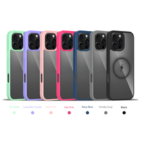 Coque magnétique transparente pour iPhone 16 Pro Max, coque de téléphone pour Apple, plaque transparente mate en TPU, housse de téléphone portable, accessoires pour téléphone portable