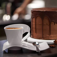 Ensemble de tasses à expresso classiques OEM en porcelaine céramique, 8 oz, blanc, couleur personnalisée, logo, passe au lave-vaisselle, avec soucoupes