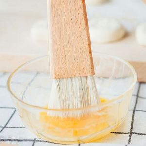 Natural Beech Wood Pastry Brush Soft Bristle Kitchen Brush for Baking and Cooking - Product Image 4